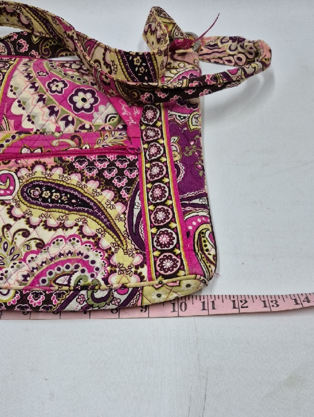 Vera Bradley Very Berry Paisley Pink Quilted Crossbody Bag Pink Purple - Picture 10 of 12